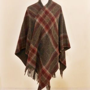 Theory Poncho Scarf/Wrap Plaid Jacket